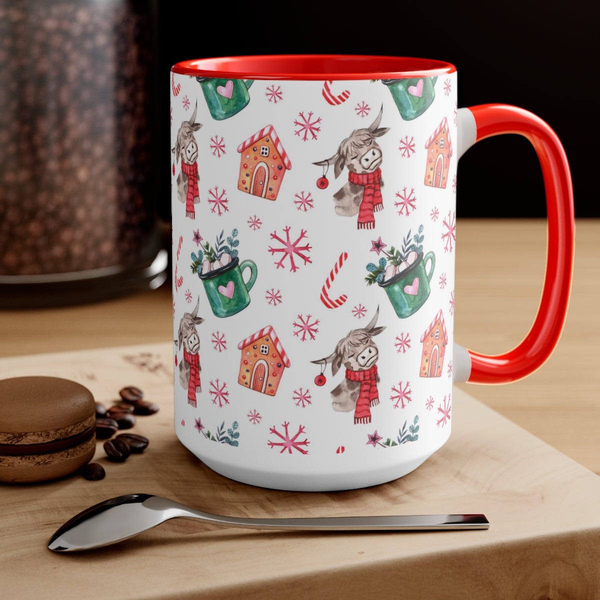 Christmas Coffee Mugs, 15oz