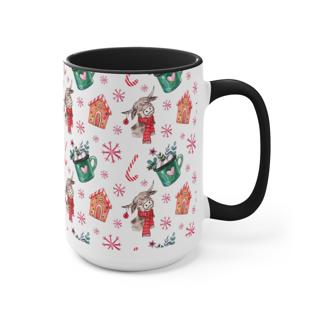 Christmas Coffee Mugs, 15oz