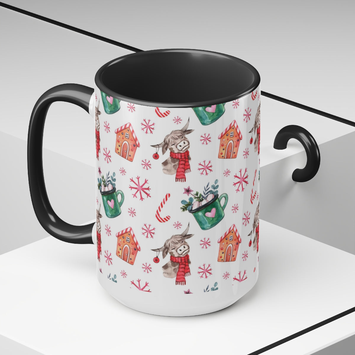 Christmas Coffee Mugs, 15oz
