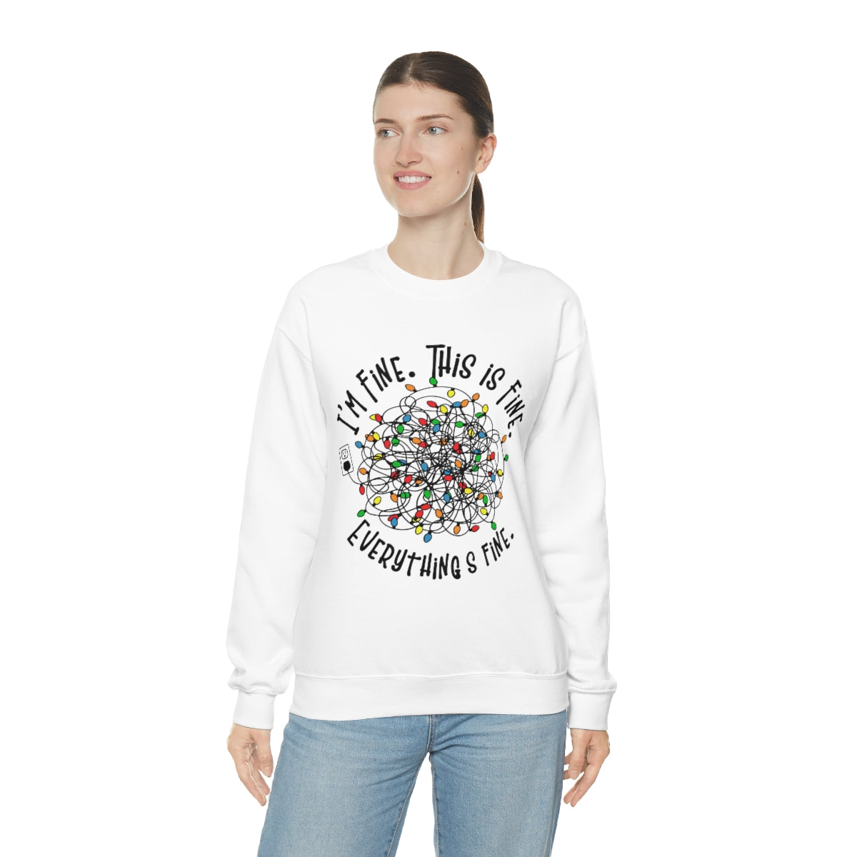 I'm Fine Heavy Blend™ Crewneck Sweatshirt
