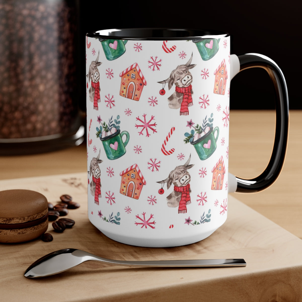 Christmas Coffee Mugs, 15oz