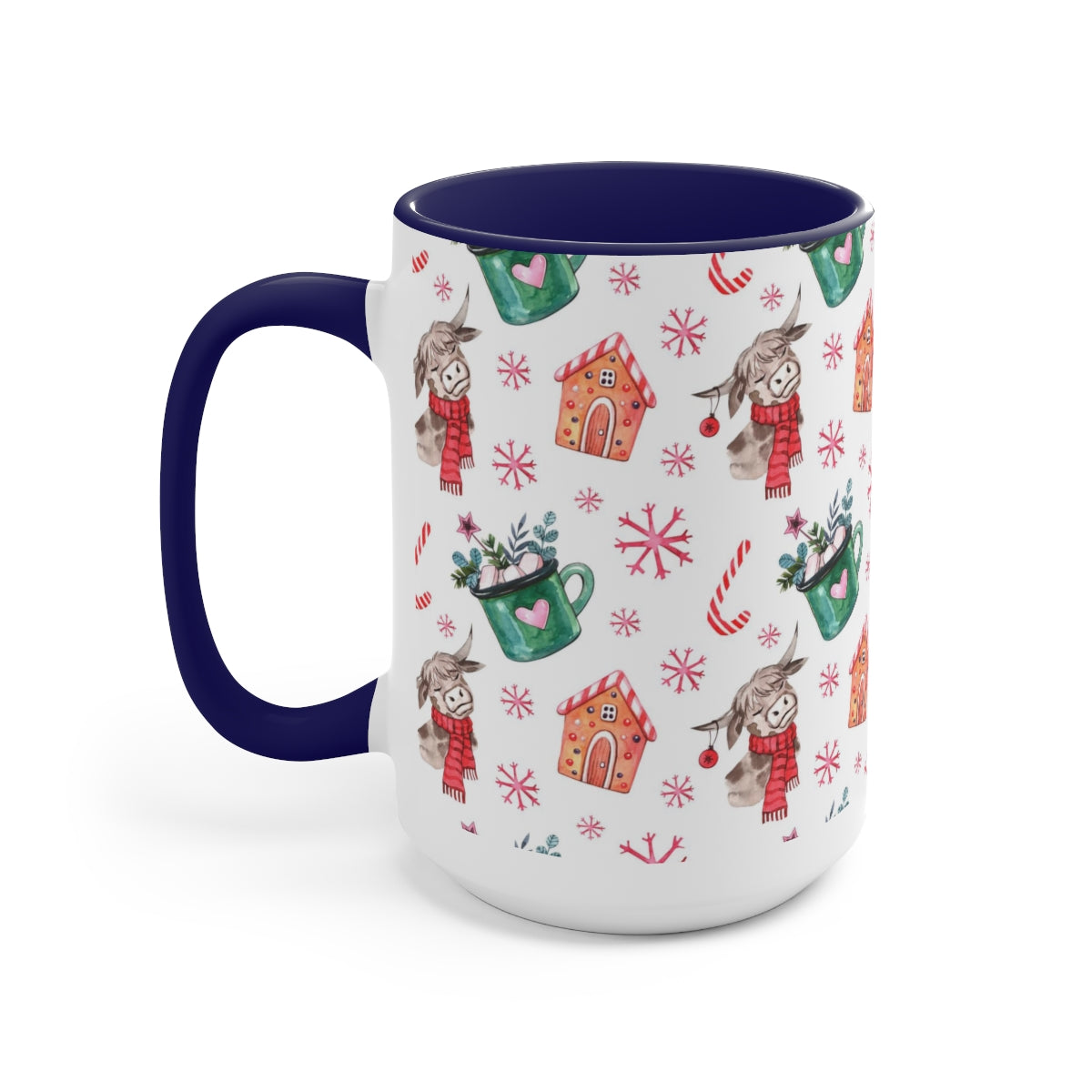 Christmas Coffee Mugs, 15oz