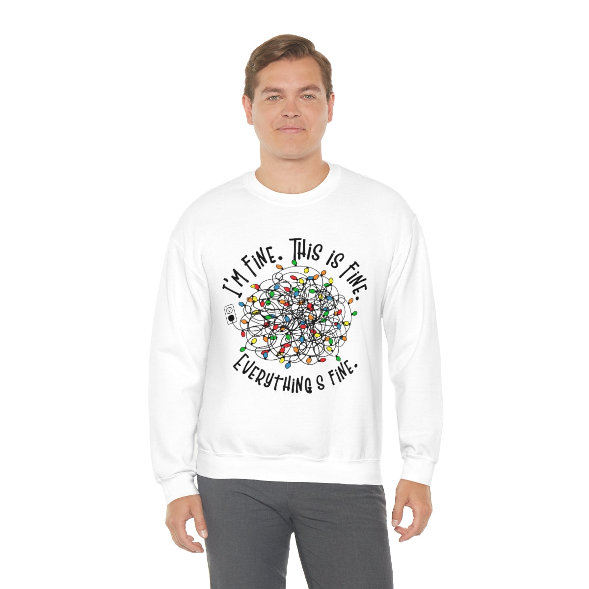 I'm Fine Heavy Blend™ Crewneck Sweatshirt
