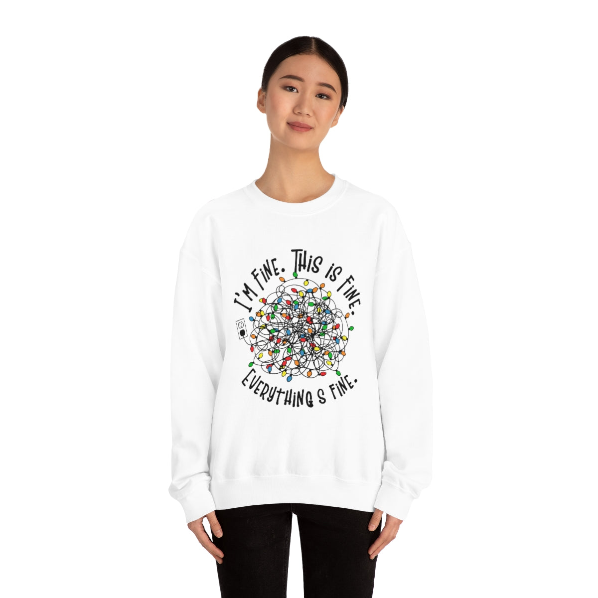 I'm Fine Heavy Blend™ Crewneck Sweatshirt