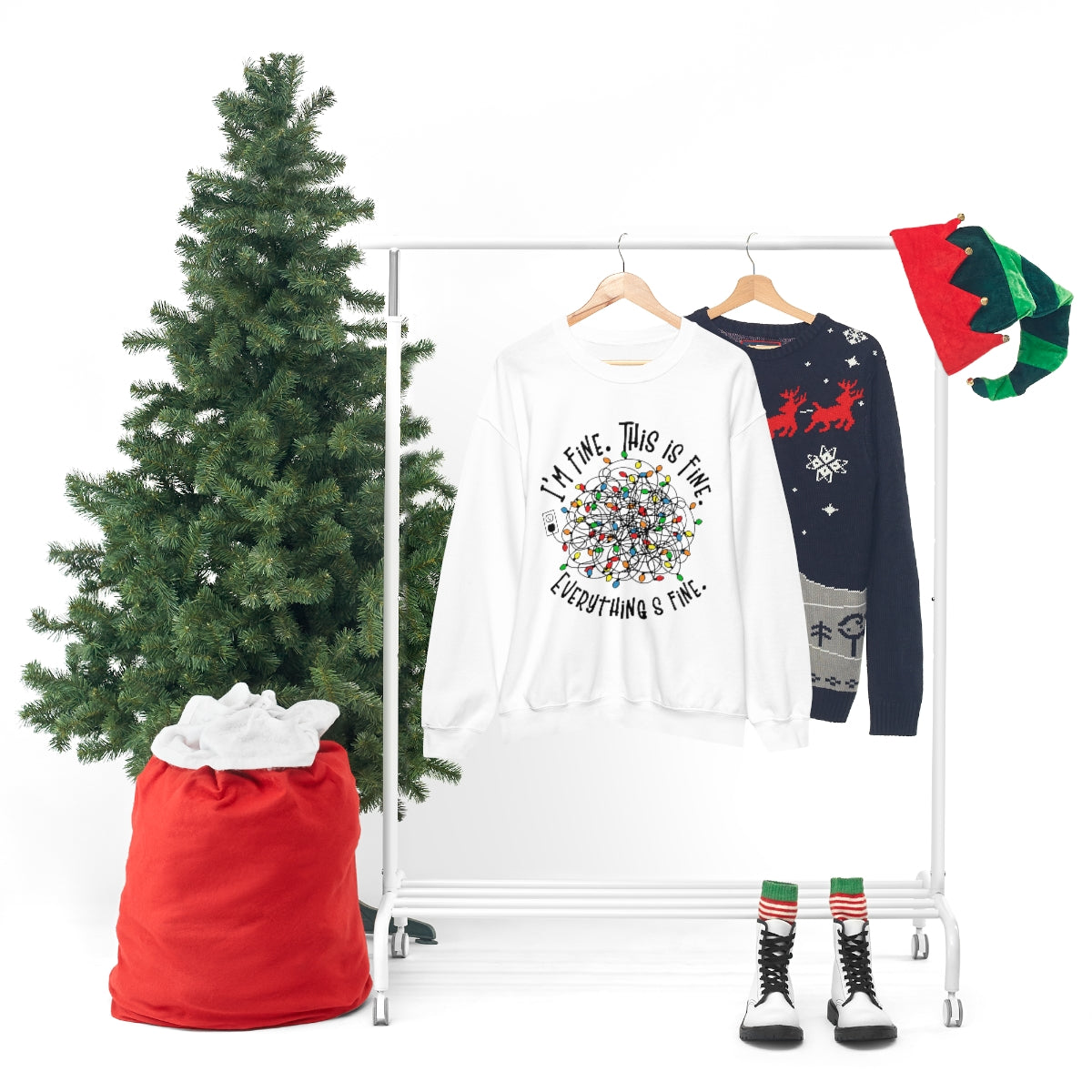 I'm Fine Heavy Blend™ Crewneck Sweatshirt