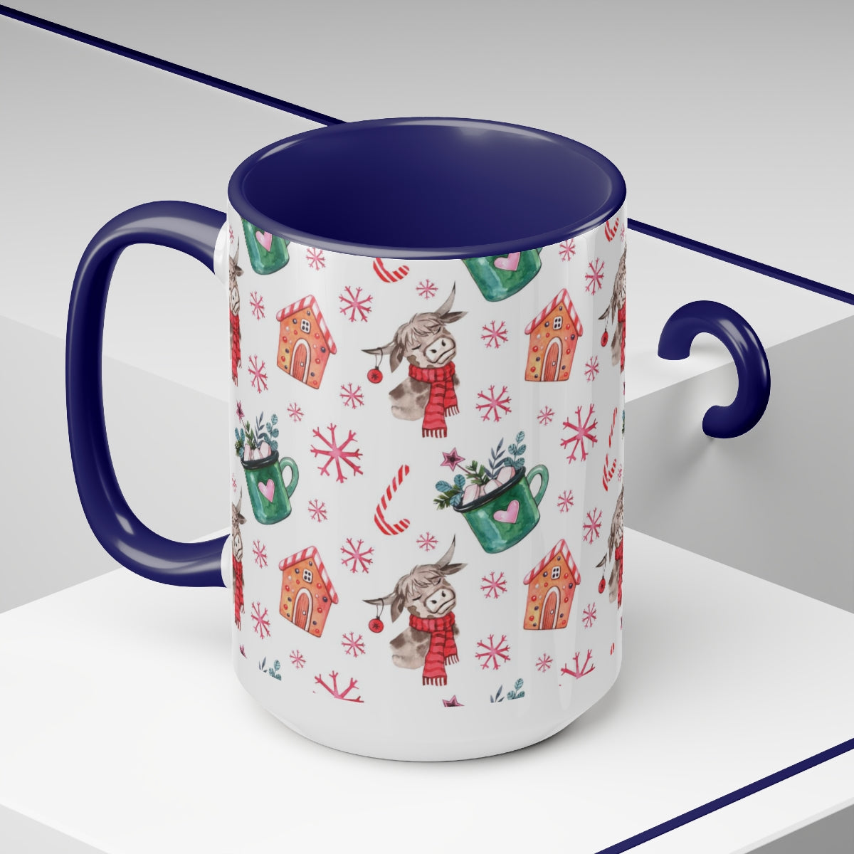 Christmas Coffee Mugs, 15oz