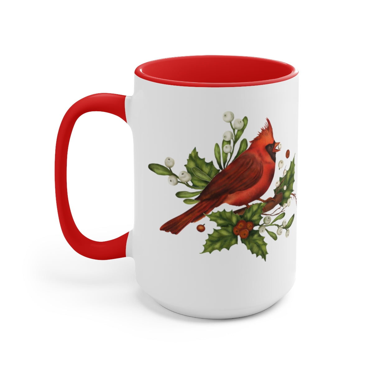 Christmas Cardinal Coffee Mugs, 15oz, Unique Coffee Mug, Holiday Gift
