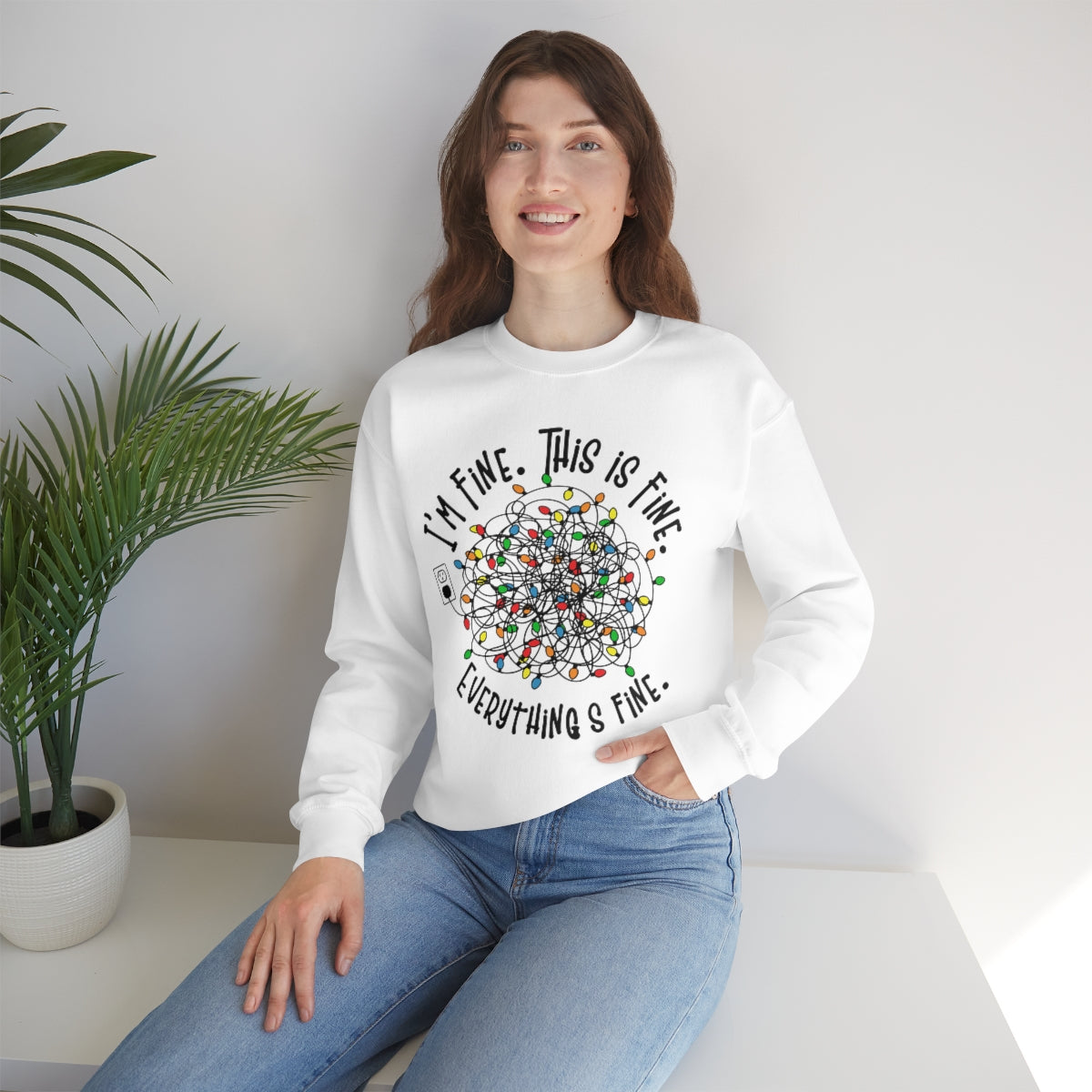 I'm Fine Heavy Blend™ Crewneck Sweatshirt