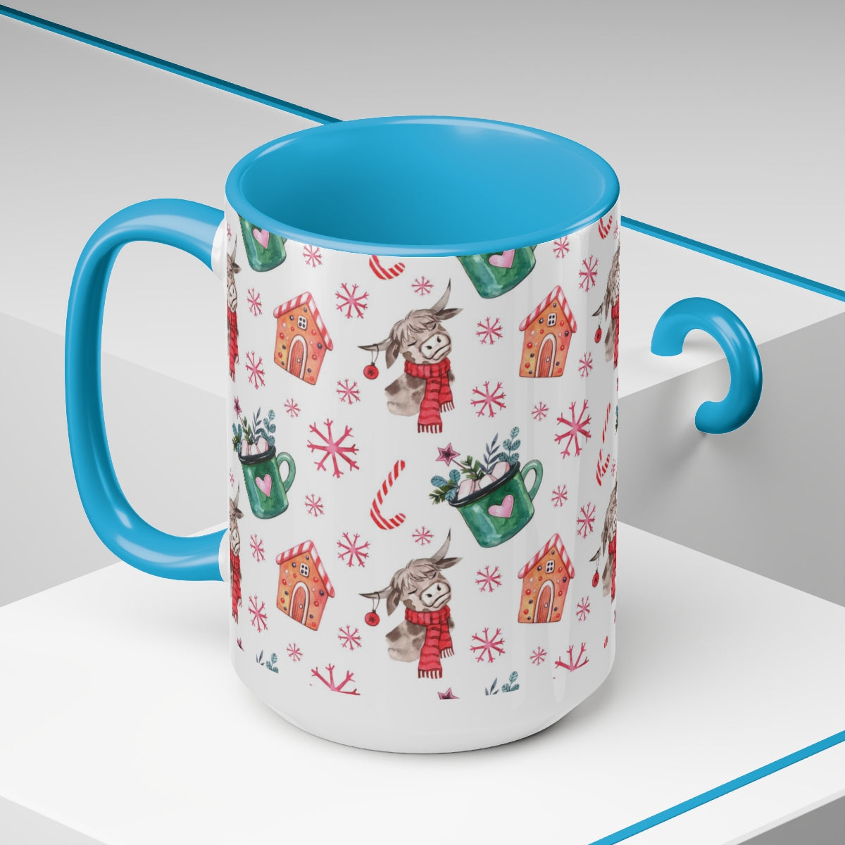 Christmas Coffee Mugs, 15oz