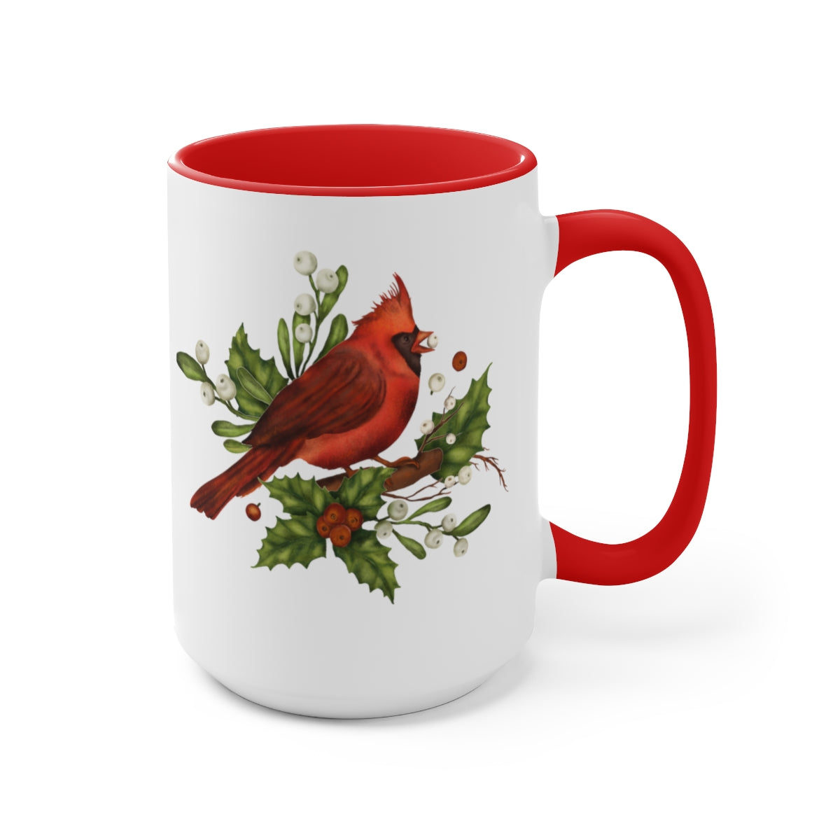 Christmas Cardinal Coffee Mugs, 15oz, Unique Coffee Mug, Holiday Gift