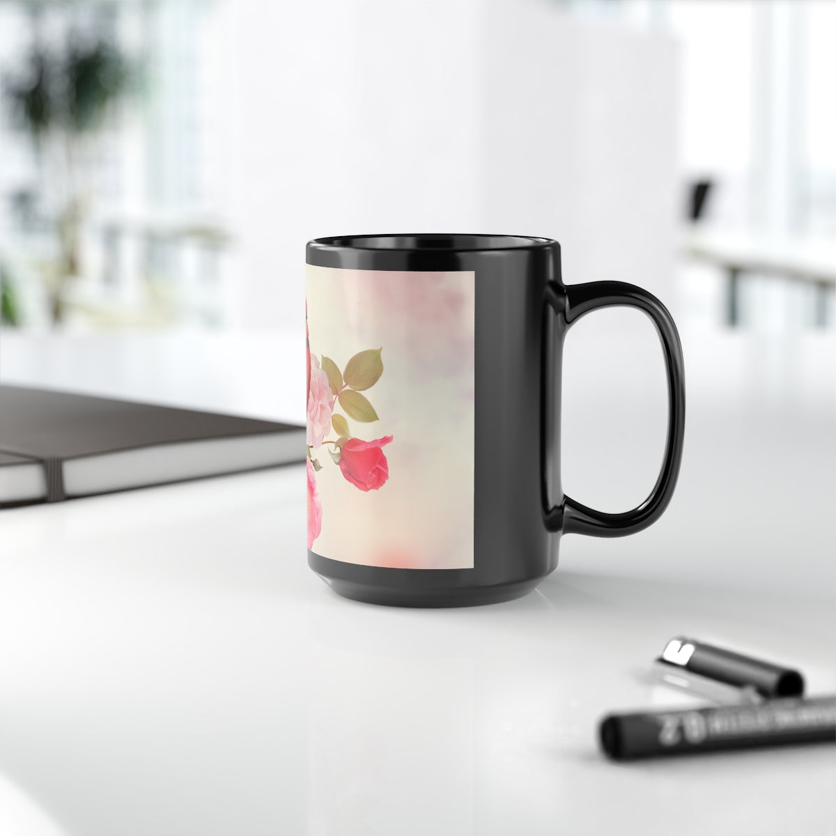 Black Cardinal Mug, 15oz