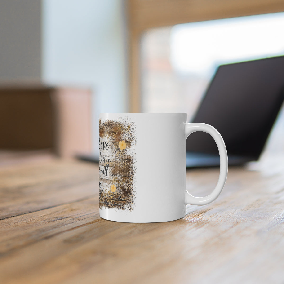 Rise Above Ceramic Mug 11oz, Unique Coffee Mug, Inspiration Gift Mug