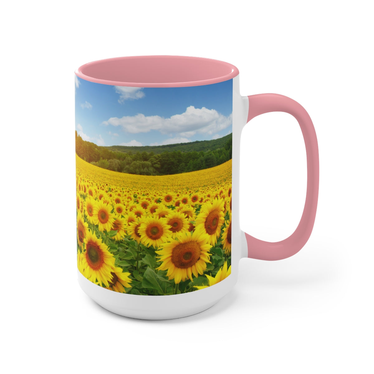 Sunflower Fields Coffee Mugs, 15oz, Unique Coffee Mug, Gifts