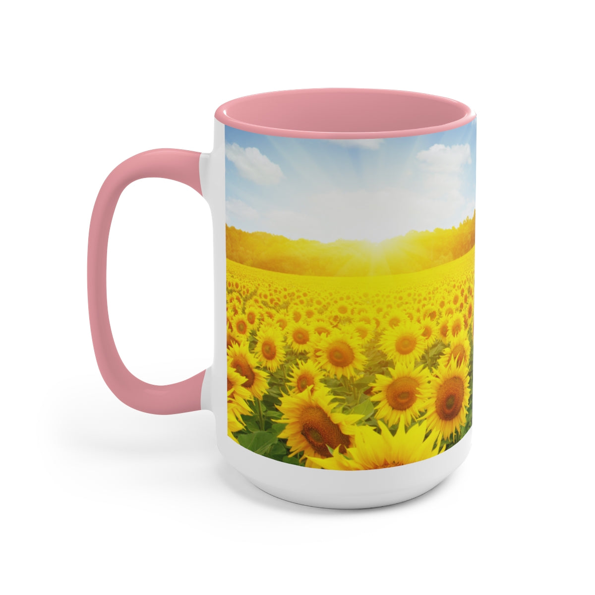 Sunflower Fields Coffee Mugs, 15oz, Unique Coffee Mug, Gifts