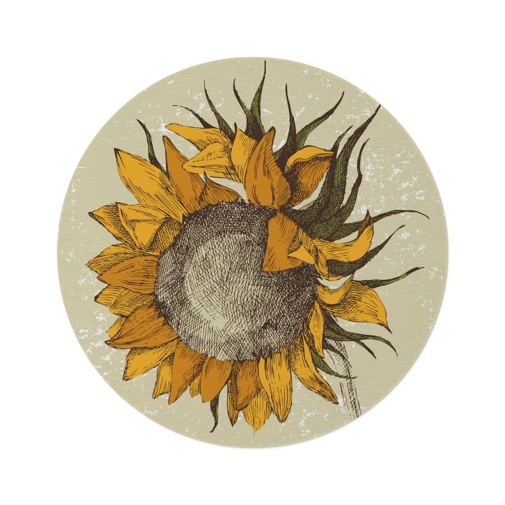 Sunflower Classic Round Rug