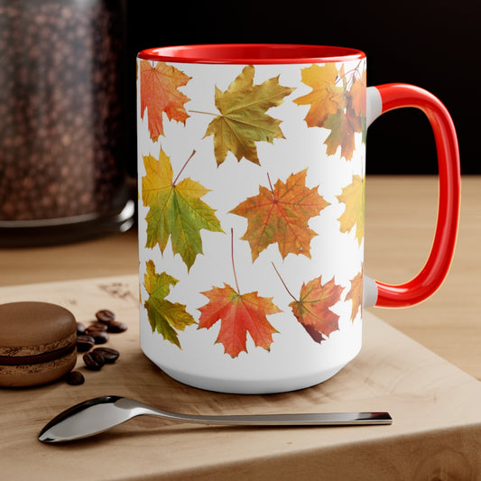 Maple Leaf Coffee Mugs, 15oz, Unique Coffee Mug, Fall Y'all,  Gift