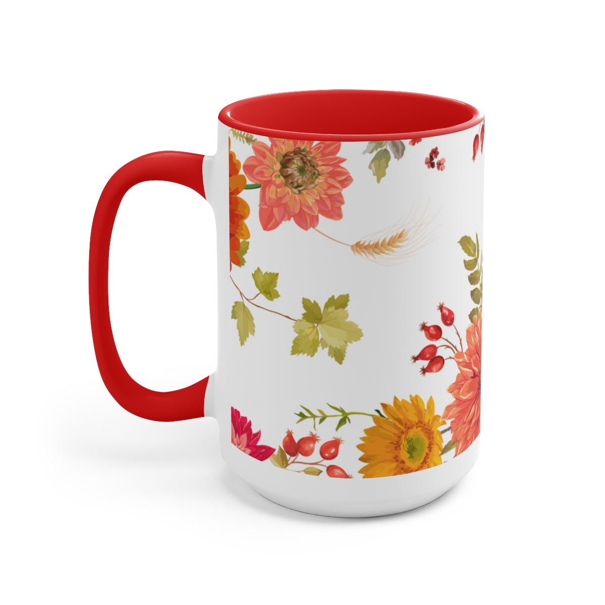 Flower Array  Coffee Mugs, 15oz, Unique Coffee Mug, Holiday Gift