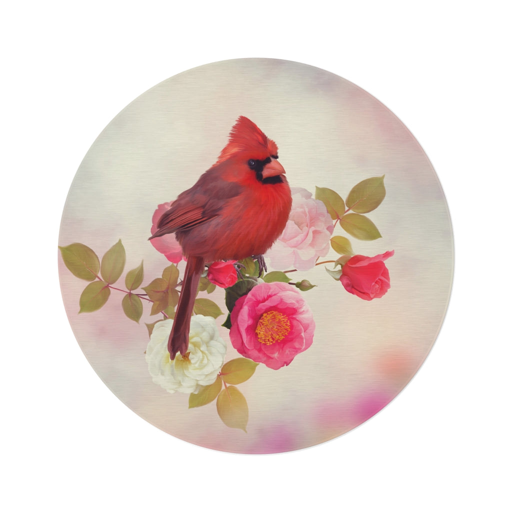 Red Cardinal Round Rug