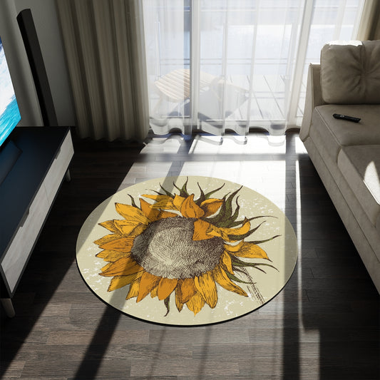 Sunflower Classic Round Rug