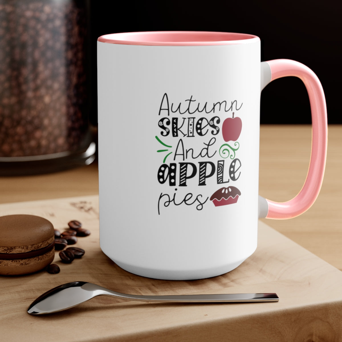 Apple Pie Autumn Skies Coffee Mugs, 15oz