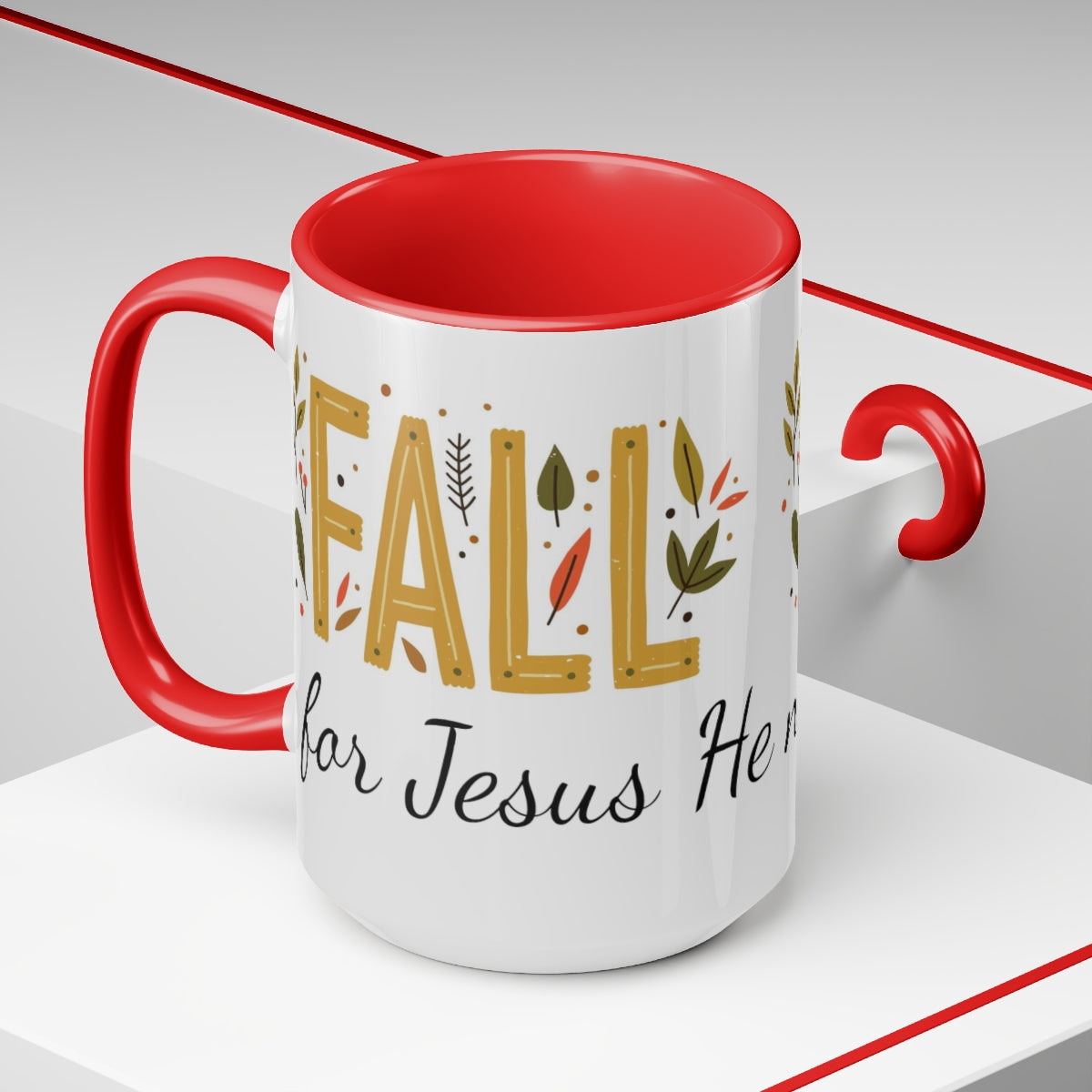 Fall For Jesus Coffee Mugs, 15oz, Unique Coffee Mug, Holiday Gift