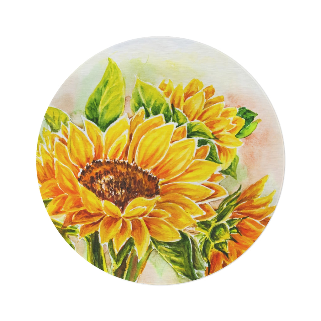 Round Sunflower Rug