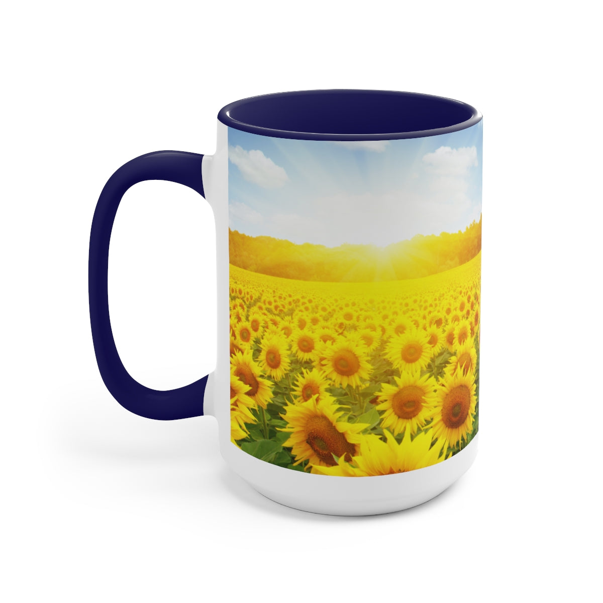 Sunflower Fields Coffee Mugs, 15oz, Unique Coffee Mug, Gifts