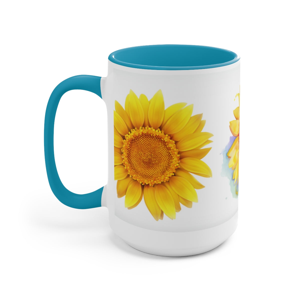 Sunflower Mural Coffee Mugs, 15oz, Unique Coffee Mug, Gifts