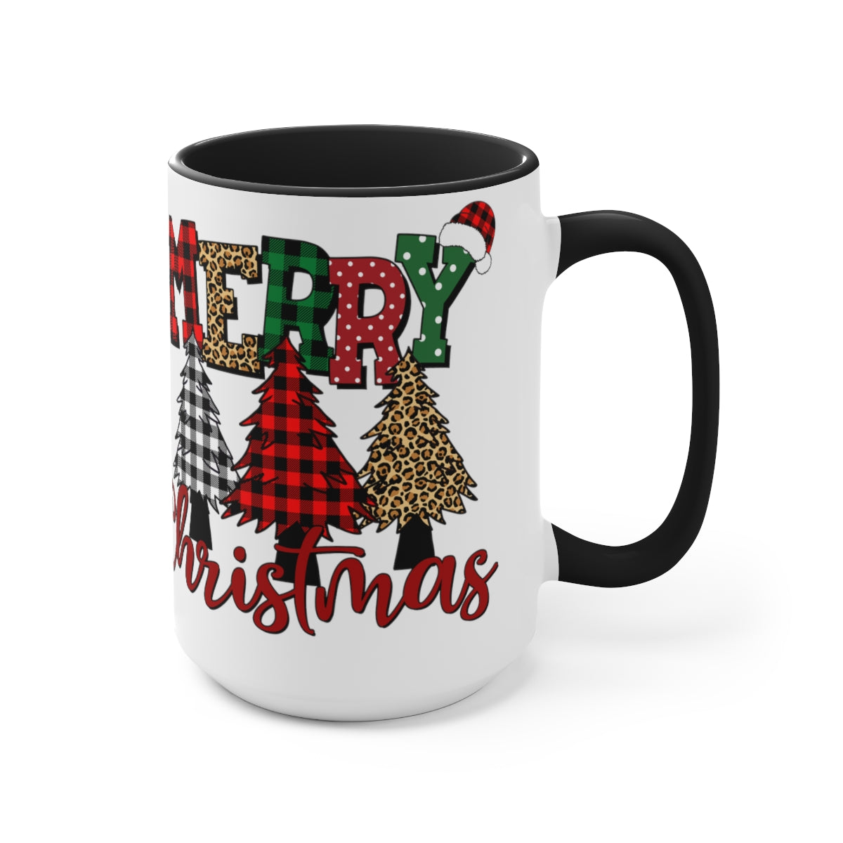 Merry Christmas Tree Coffee Mugs, 15oz, Holiday Mug, Unique Coffee Mug