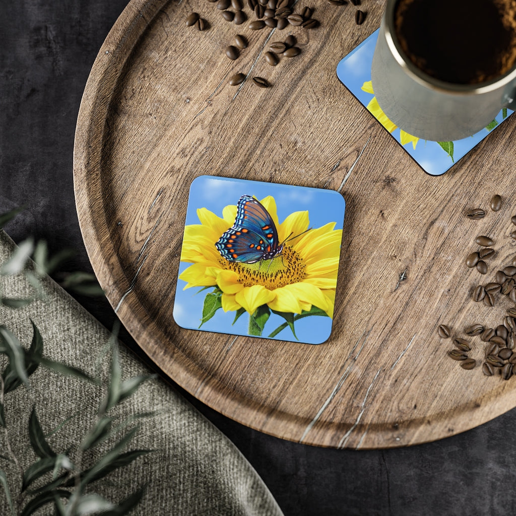 Sunflower Butterfly Coaster