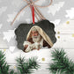 Simeon and Baby Jesus Metal Plaque Ornament