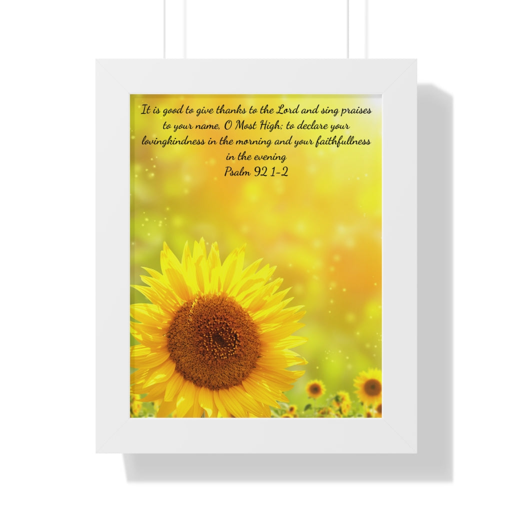 Framed Sunflower Poster