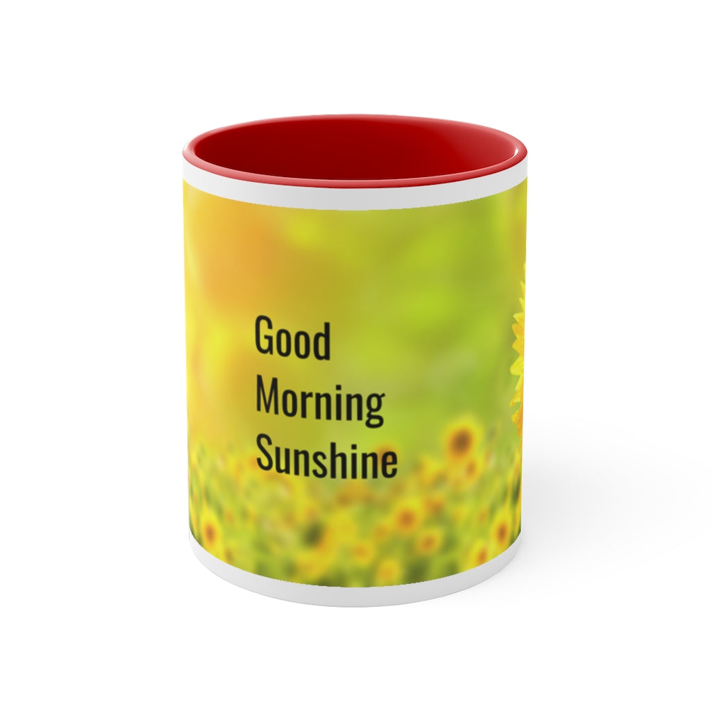 Good Morning Sunshine 11oz Accent Mug, Unique Coffee Mug, Holiday Gift