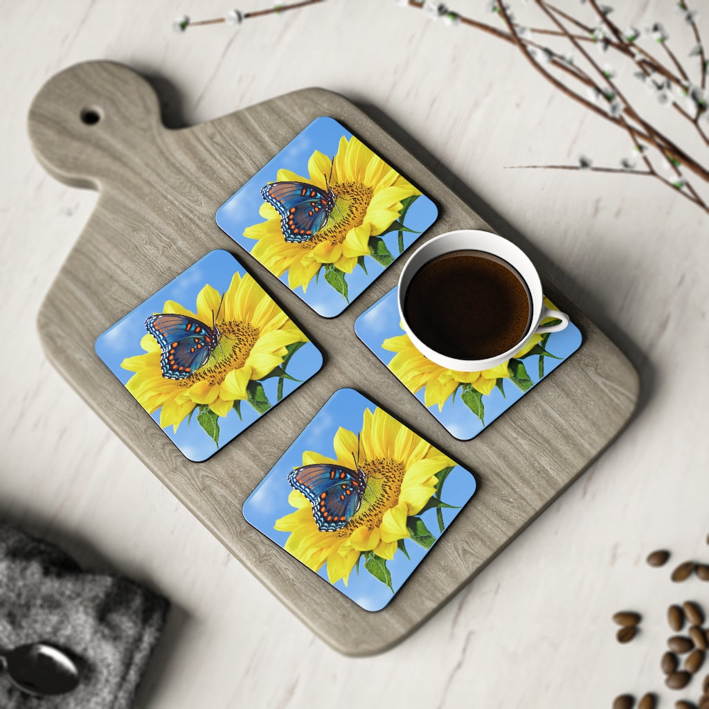 Sunflower Butterfly Coaster