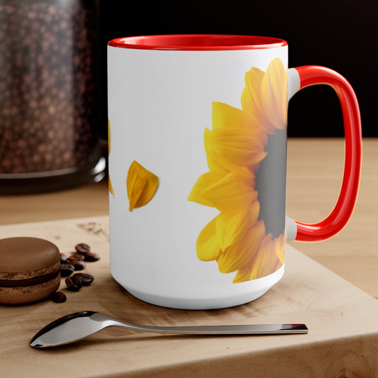 Sunflower Coffee Mugs, 15oz, Unique Coffee Mug, Gift