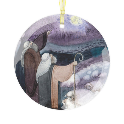 Christmas Shepherd Glass Ornament