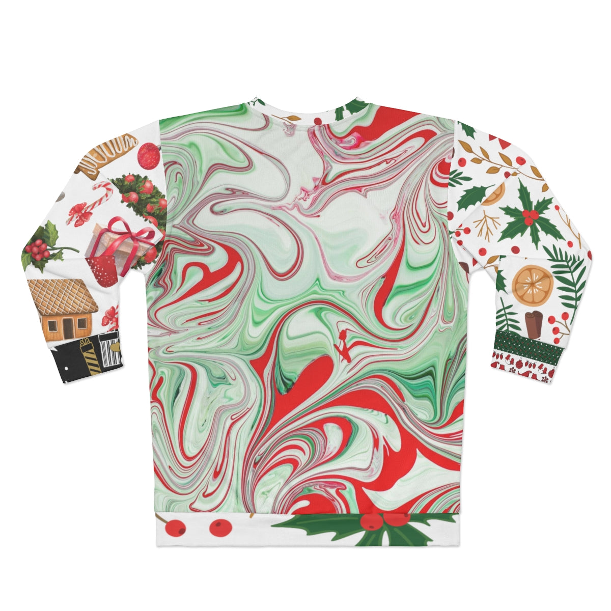 Ugly Cute Sweatshirt, Polar Bears, Deer, Christmas Trees, Women's Sweatshirt, Men's Sweatshirt, Clothing, Poinsettia