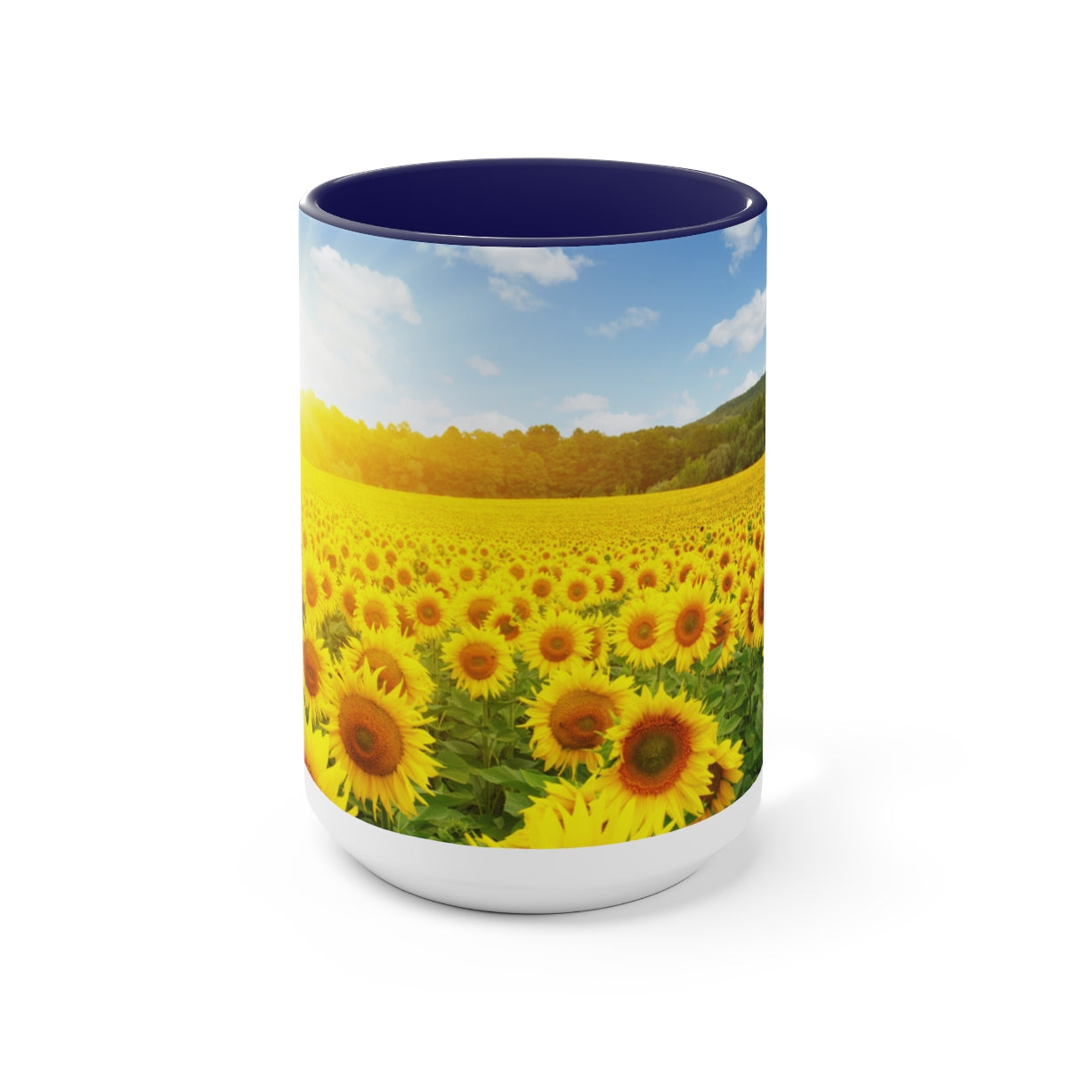 Sunflower Fields Coffee Mugs, 15oz, Unique Coffee Mug, Gifts