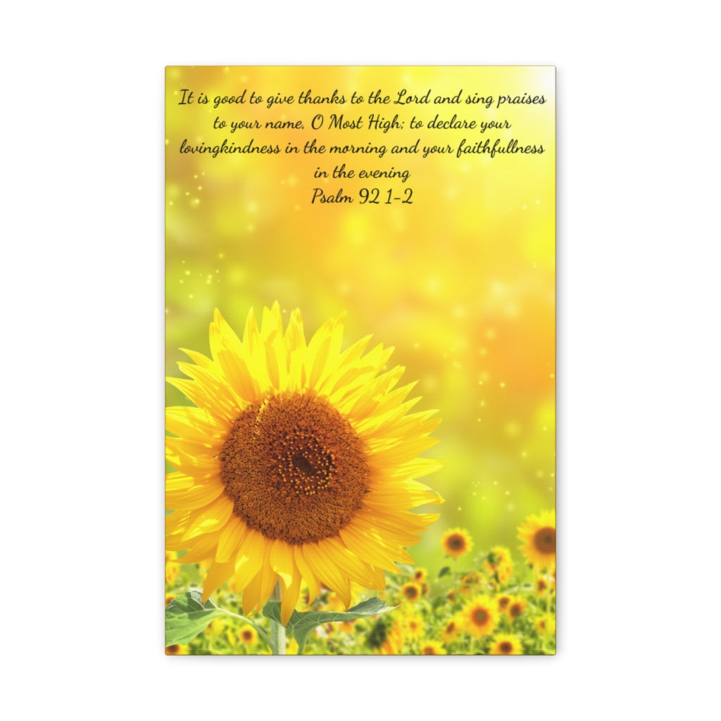 Classic Sunflower Canvas