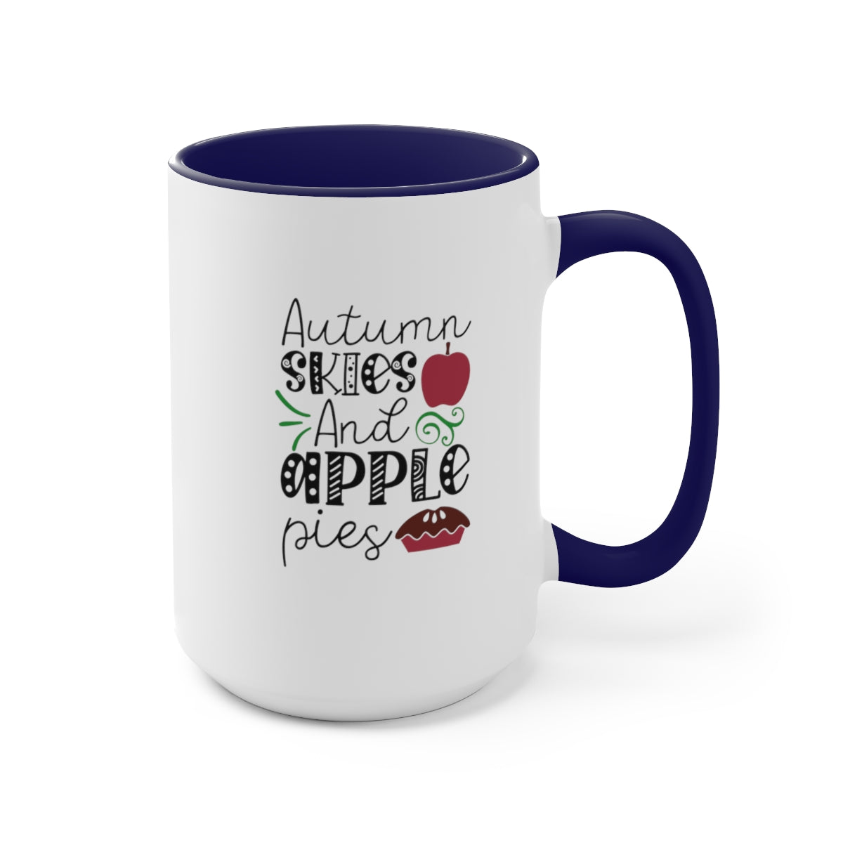 Apple Pie Autumn Skies Coffee Mugs, 15oz