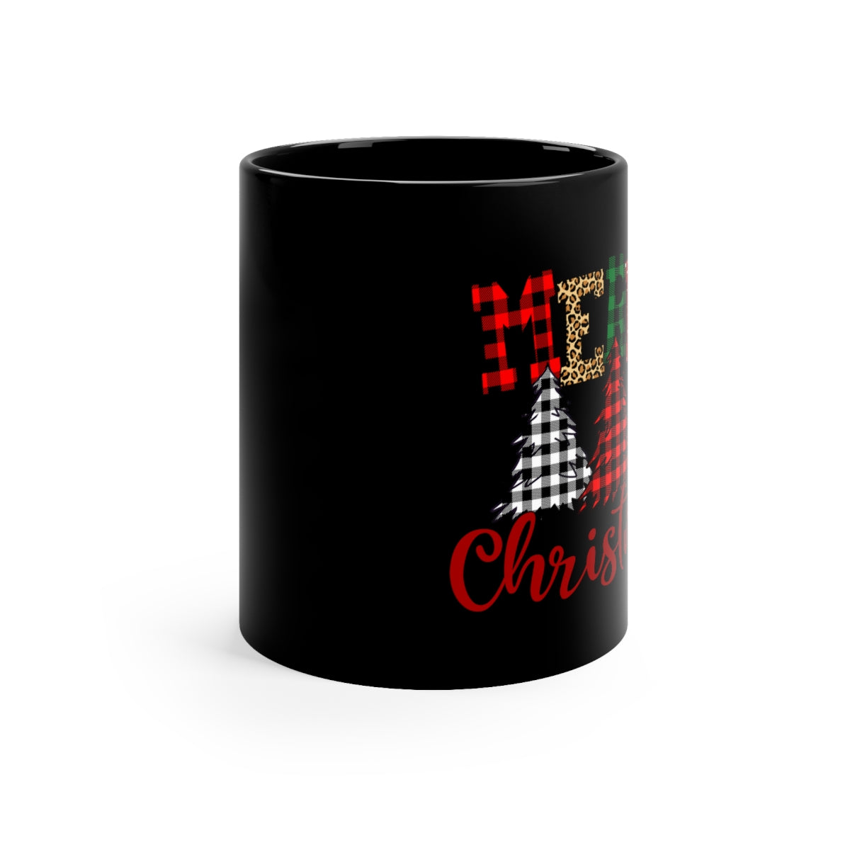 Merry Christmas 11oz Black Mug