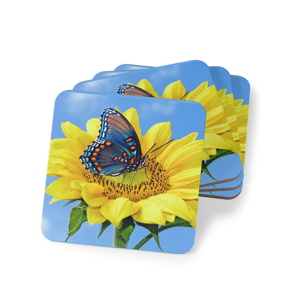 Sunflower Butterfly Coaster