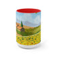 Sunflower Fields Coffee Mugs, 15oz, Unique Coffee Mug, Gifts