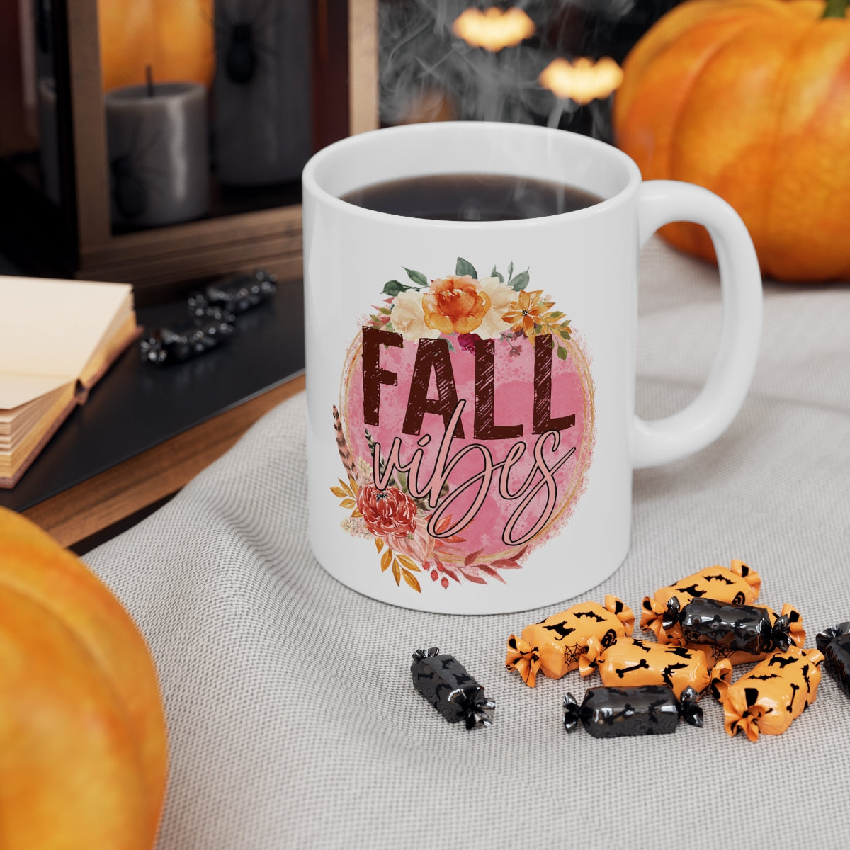 Fall Vibes Mug 11oz, Unique Coffee Mug, It's Fall Y'all, Holiday Gift