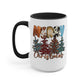 Merry Christmas Trees Coffee Mugs, 15oz