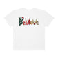 Comfort Colors T-shirt, Retro T-shirt, Believe, Christmas Tree, Christmas Stocking