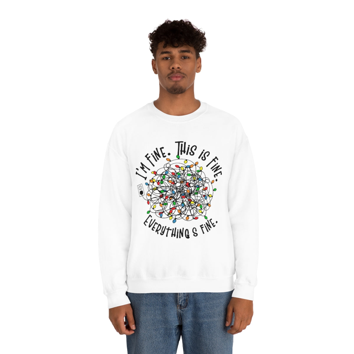 I'm Fine Heavy Blend™ Crewneck Sweatshirt