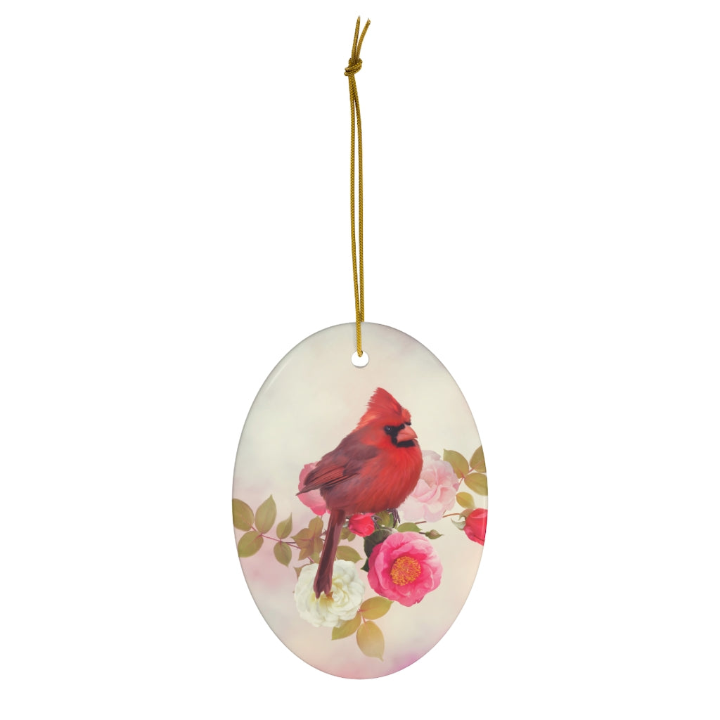 Christmas Cardinal Ceramic Ornament, 1-Pack