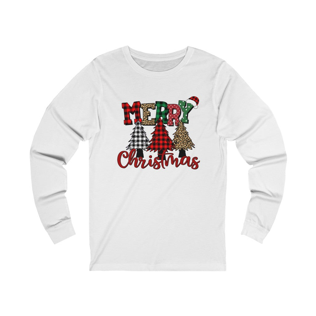 Merry Christmas Jersey Long Sleeve Tee
