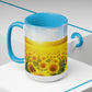 Sunflower Fields Coffee Mugs, 15oz, Unique Coffee Mug, Gifts